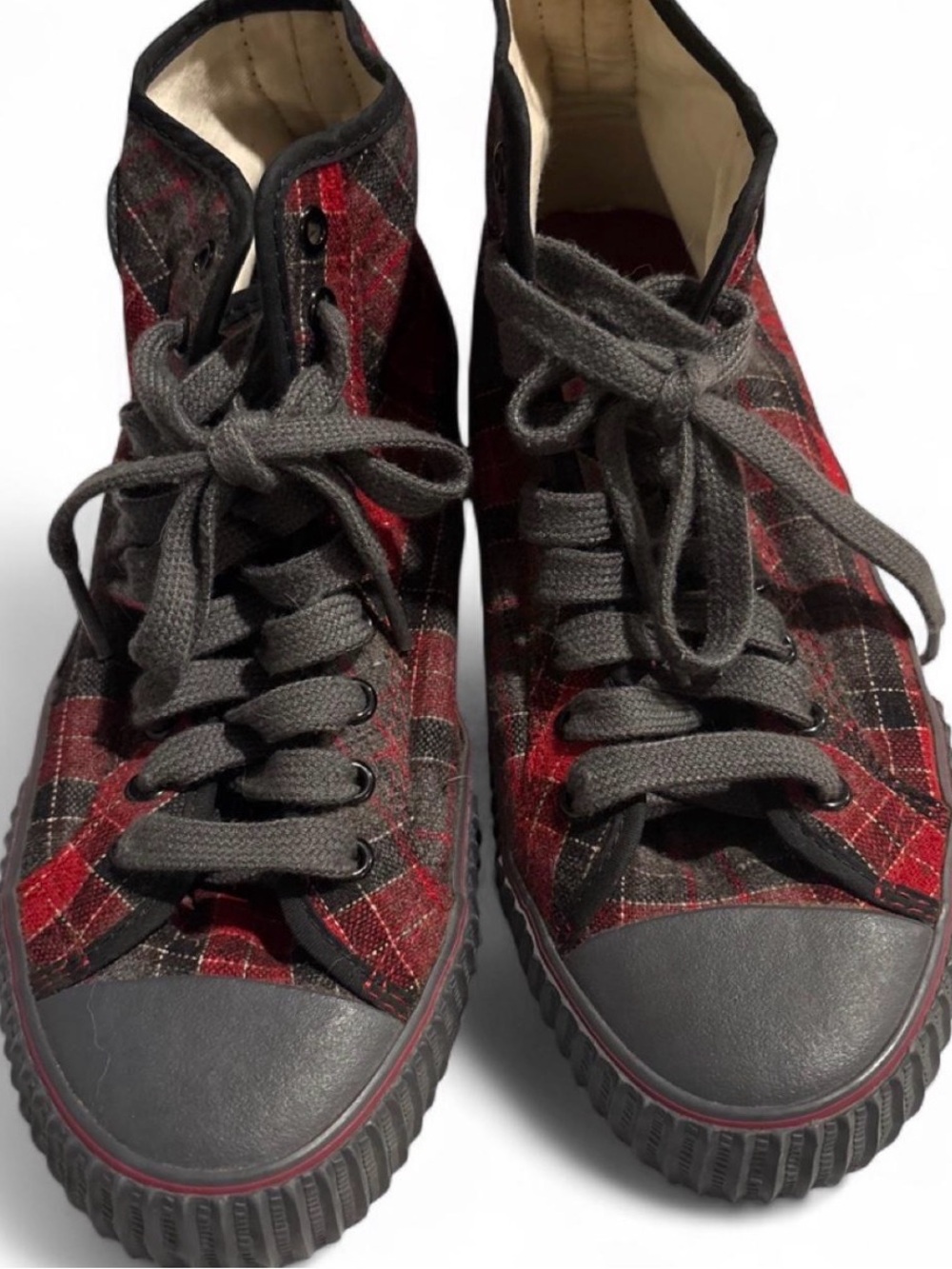 P.F. Flyers Center Reissue Hi "Tartan Flannel" sneakers 9.5”women/8 men